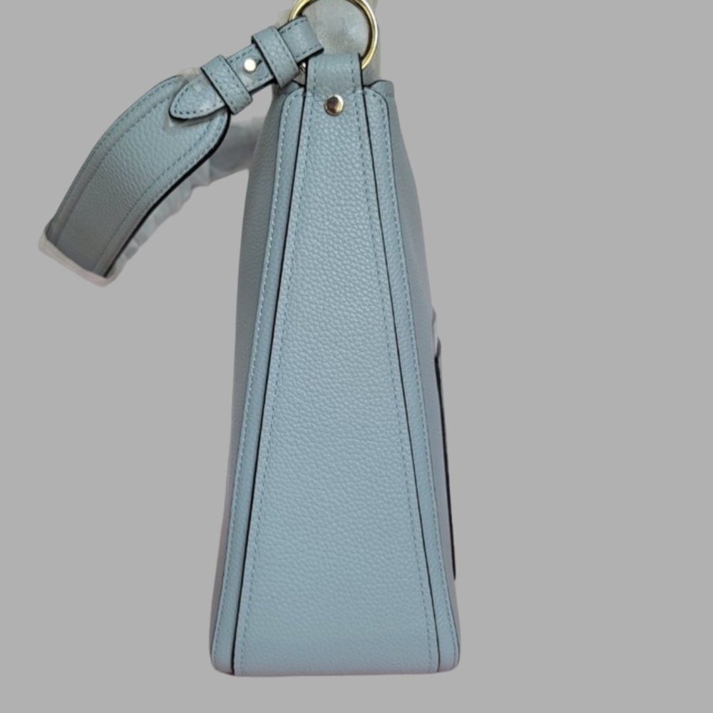 New Kate Spade Hudson Aegean Teal Pebbled Leather Hobo Bag with Crossbody Strap - Picture 13 of 13